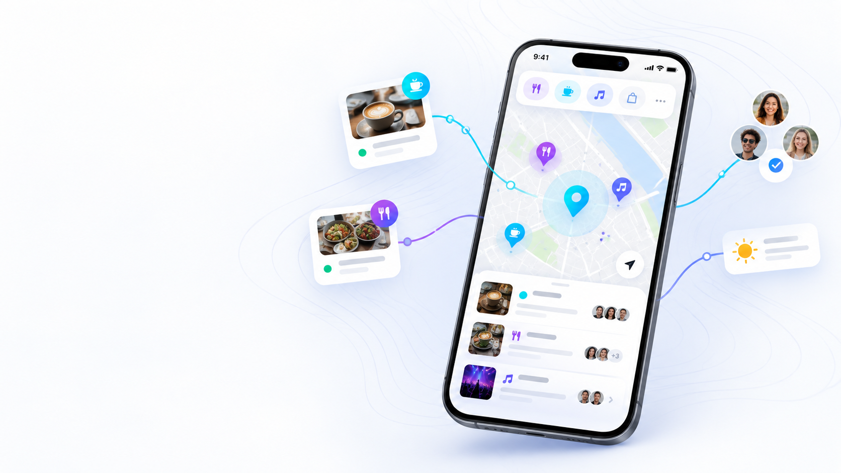 Pin My Day app showing live map and signals